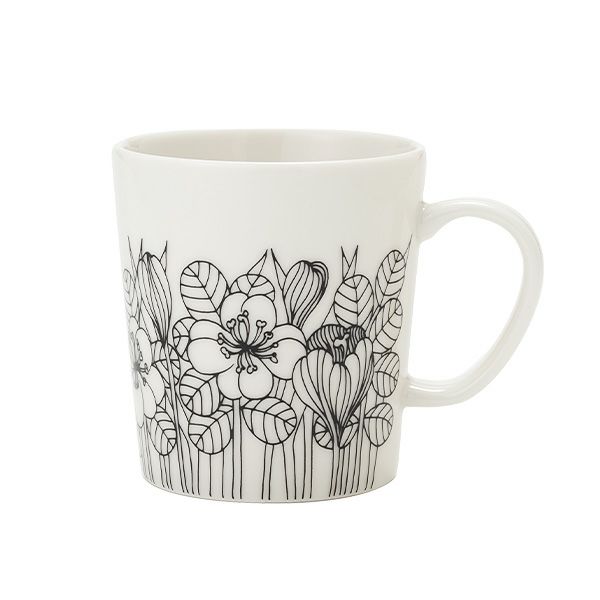 アラビア（ARABIA）クロッカス マグカップ 300ml ブラック 1062354