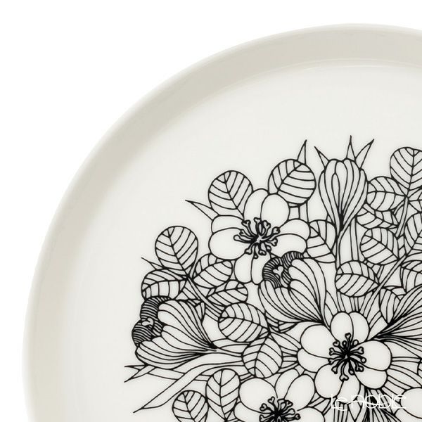 アラビア（ARABIA）クロッカス プレート 19cm ブラック 1062355