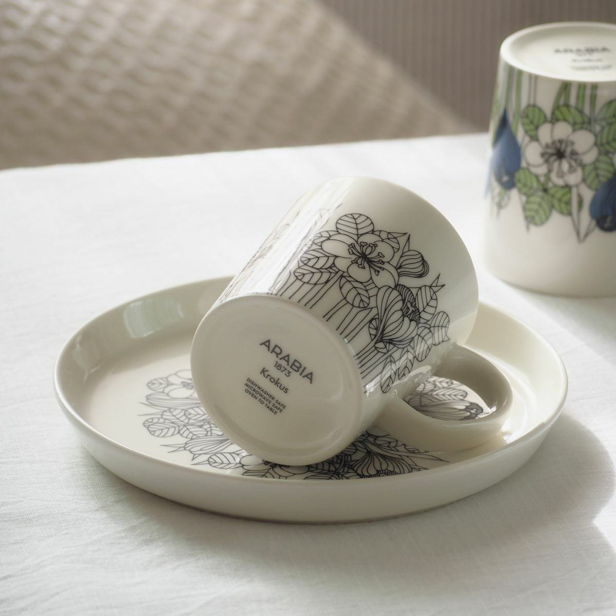 アラビア（ARABIA）クロッカス プレート 19cm ブラック 1062355