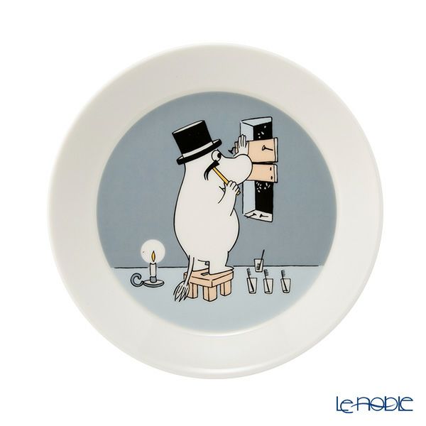 アラビア（ARABIA） ムーミン クラシック プレート 19cm ムーミンパパ グレー 1066913