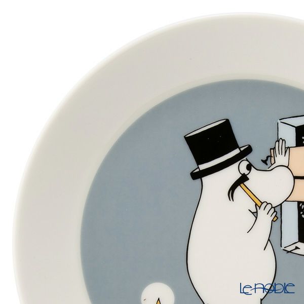 アラビア（ARABIA） ムーミン クラシック プレート 19cm ムーミンパパ グレー 1066913