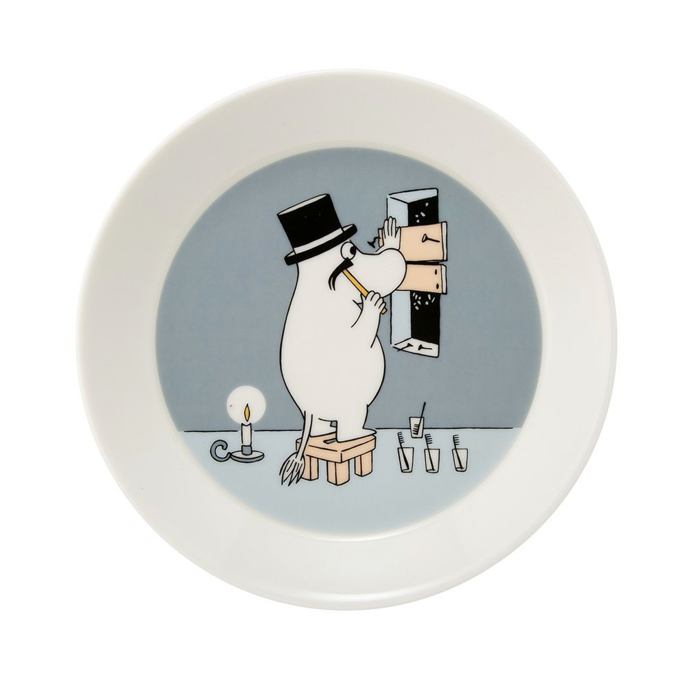 アラビア（ARABIA） ムーミン クラシック プレート 19cm ムーミンパパ グレー 1066913