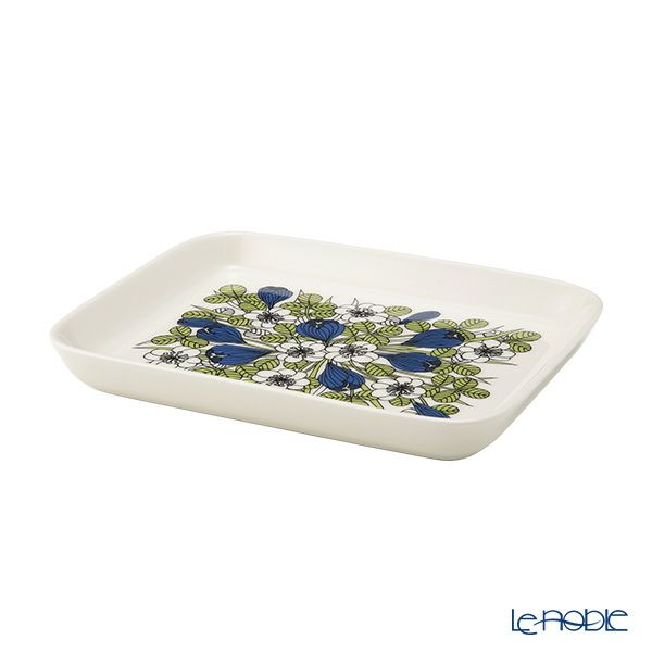 アラビア（ARABIA）クロッカス プレート 15×19cm グリーン 1069588