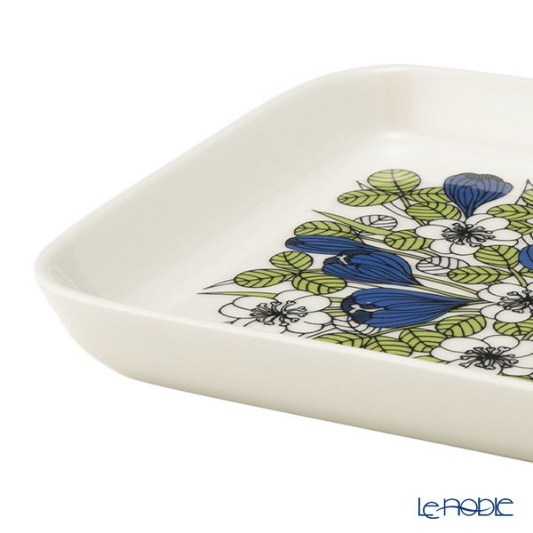 アラビア（ARABIA）クロッカス プレート 15×19cm グリーン 1069588