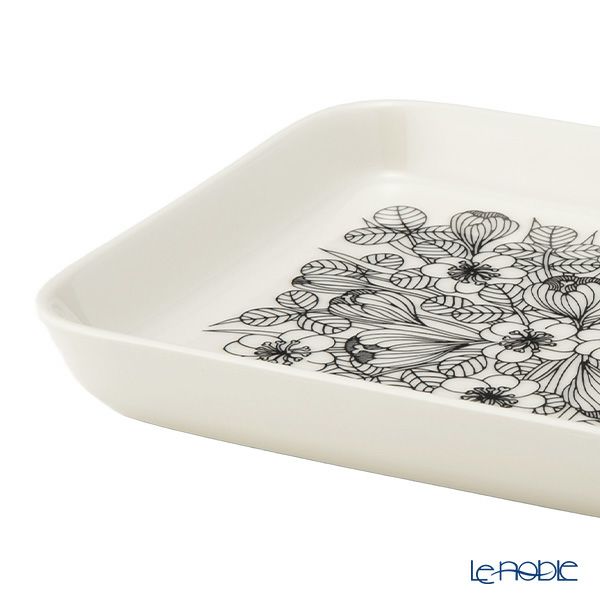 アラビア（ARABIA）クロッカス プレート 15×19cm ブラック 1069589