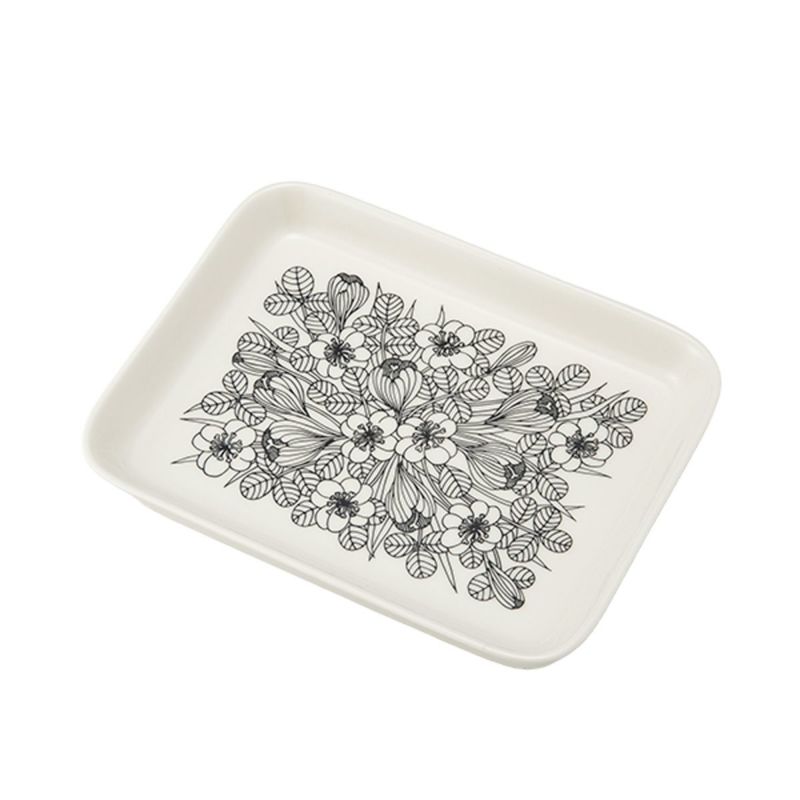 アラビア（ARABIA）クロッカス プレート 15×19cm ブラック 1069589