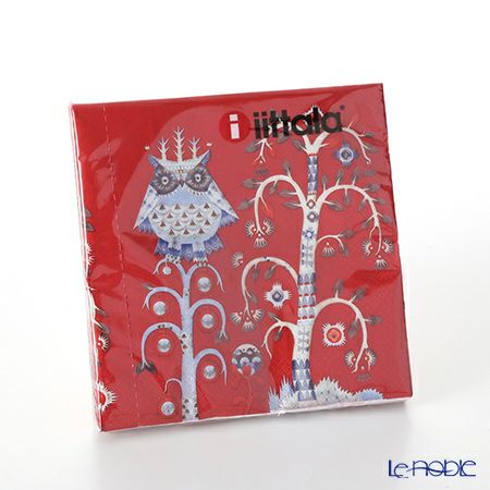 イッタラ（iittala） タイカ レッド ペーパーナプキン 33×33cm 20枚入