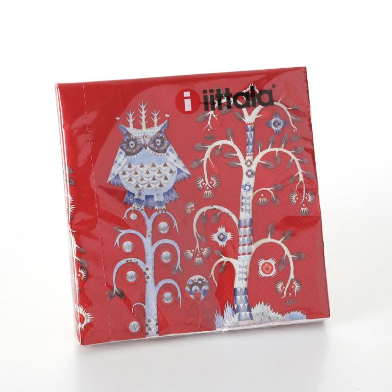 イッタラ（iittala） タイカ レッド ペーパーナプキン 33×33cm 20枚入