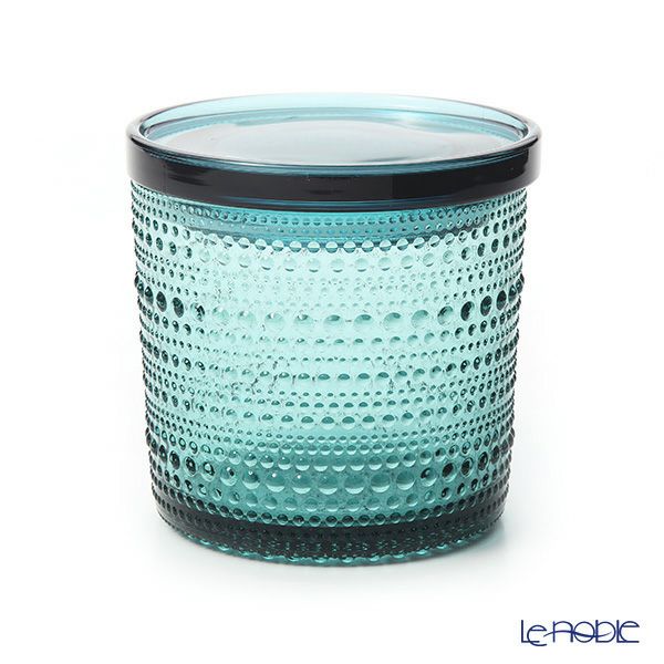 イッタラ（iittala） カステヘルミ 蓋付きジャー シーブルー 116x114mm