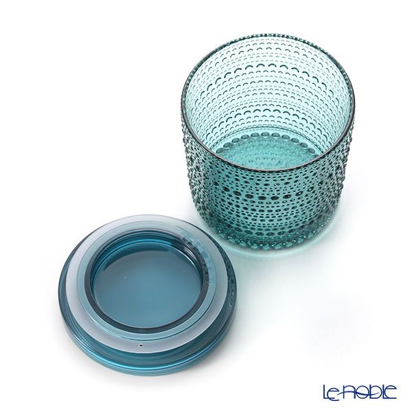 イッタラ（iittala） カステヘルミ 蓋付きジャー シーブルー 116x114mm