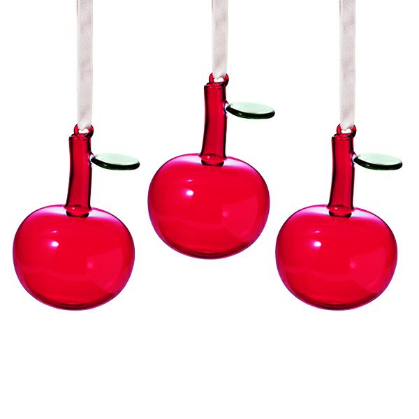 イッタラ（iittala）オーナメント オイバ・トイッカ ガラスアップル3個セット レッド 1055140