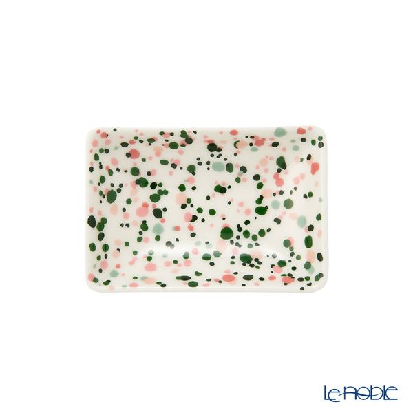 イッタラ（iittala） ヘレ（キュリアス マインド オブ オイバ トイッカ） プレートA7 7×10cm ピンクグリーン 1070622 小皿／豆皿（角皿）