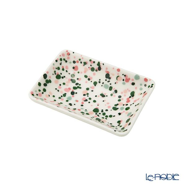 イッタラ（iittala） ヘレ（キュリアス マインド オブ オイバ トイッカ） プレートA7 7×10cm ピンクグリーン 1070622 小皿／豆皿（角皿）