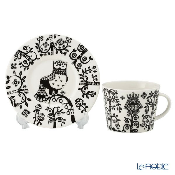 イッタラ（iittala） タイカ ブラック ティーカップ＆ソーサー 300ml 1075822