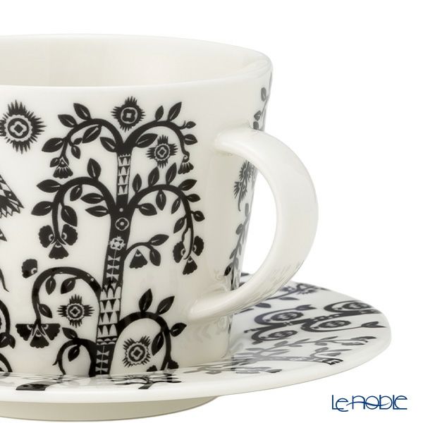 イッタラ（iittala） タイカ ブラック ティーカップ＆ソーサー 300ml 1075822