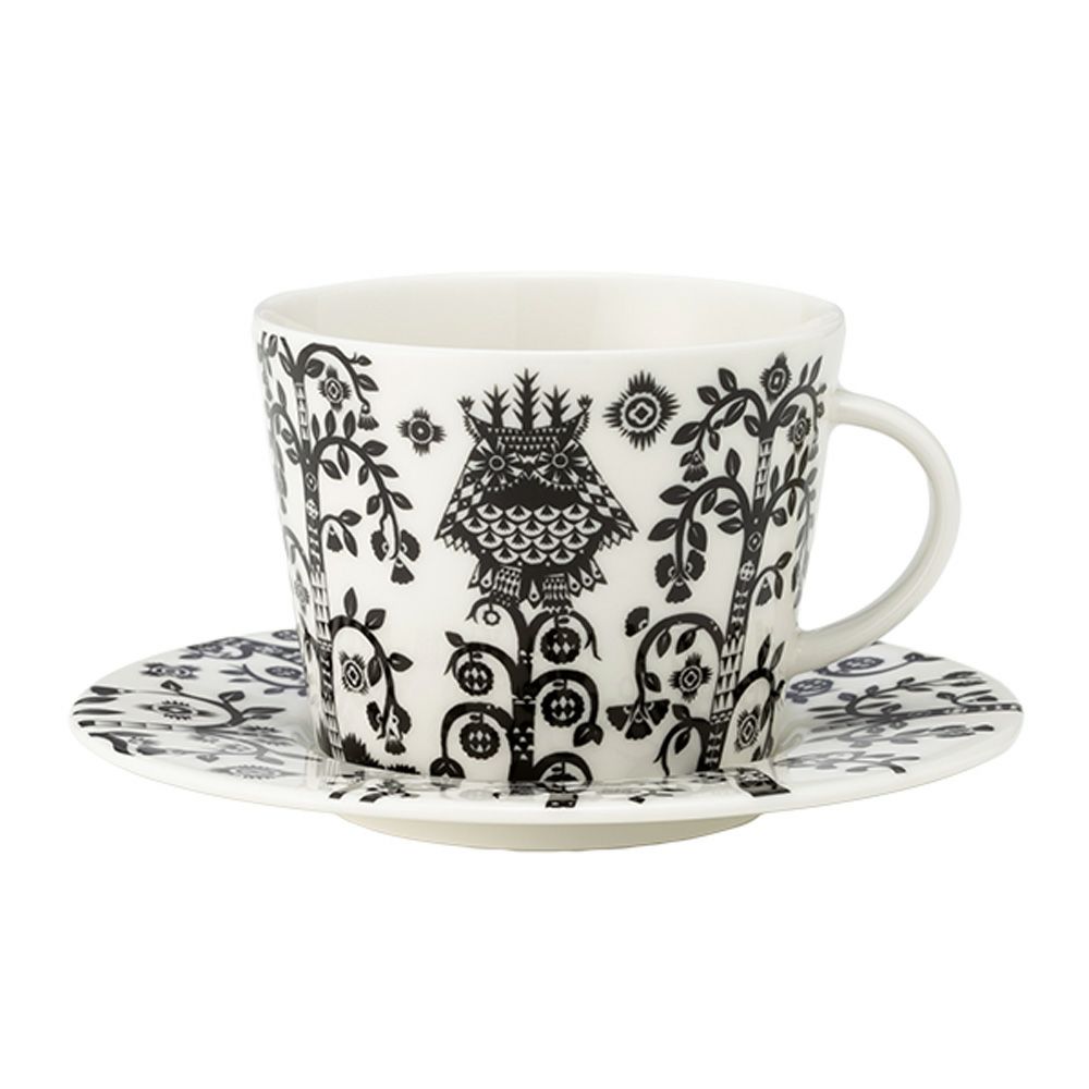 イッタラ（iittala） タイカ ブラック ティーカップ＆ソーサー 300ml 1075822