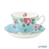 ロイヤル・アルバート ポルカブルー ヴィンテージ ティーカップ＆ソーサー