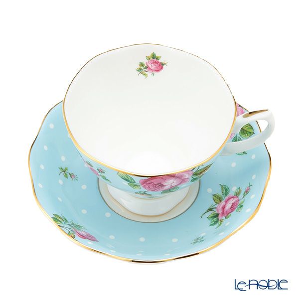 ロイヤル・アルバート ポルカブルー ヴィンテージ ティーカップ＆ソーサー