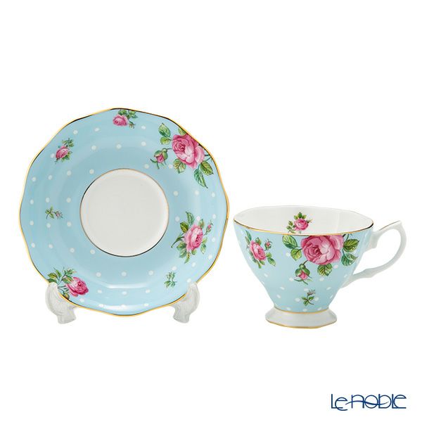 ロイヤル・アルバート ポルカブルー ヴィンテージ ティーカップ＆ソーサー