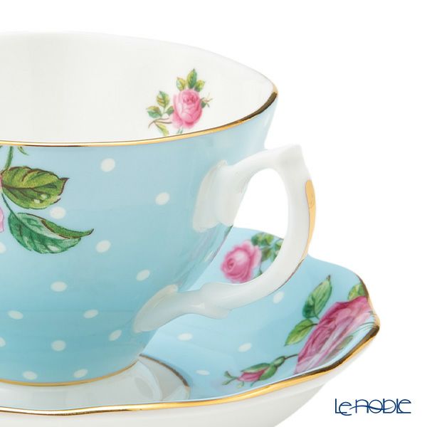 ロイヤル・アルバート ポルカブルー ヴィンテージ ティーカップ＆ソーサー