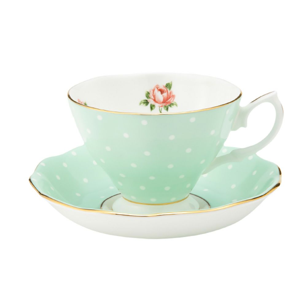ロイヤル・アルバート ポルカローズ ヴィンテージ ティーカップ＆ソーサー