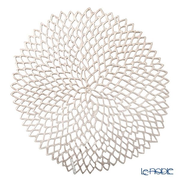 チルウィッチ Chilewich Dahlia ランチョンマット Gunmetal 36×39cm ラウンド 100142-002