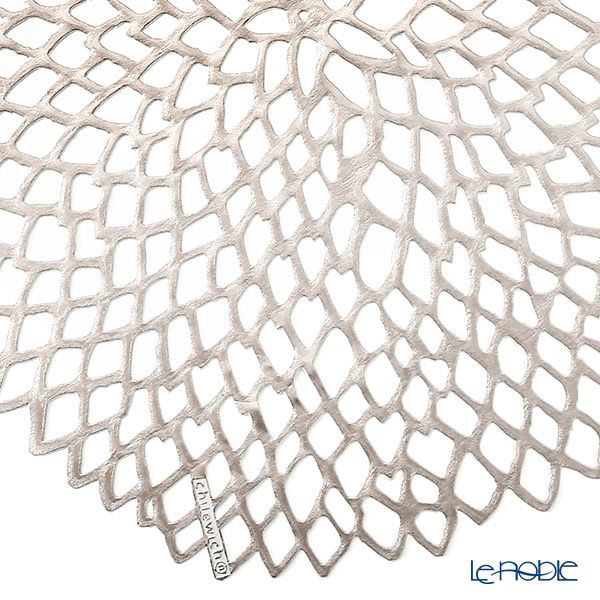 チルウィッチ Chilewich Dahlia ランチョンマット Gunmetal 36×39cm ラウンド 100142-002