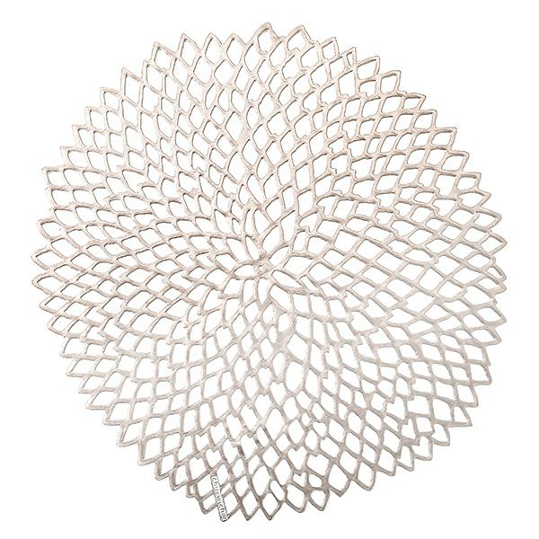 チルウィッチ Chilewich Dahlia ランチョンマット Gunmetal 36×39cm ラウンド 100142-002