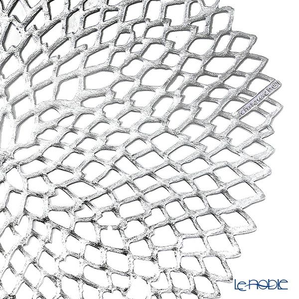 チルウィッチ Chilewich Dahlia ランチョンマット Silver 36×39cm ラウンド 100142-001