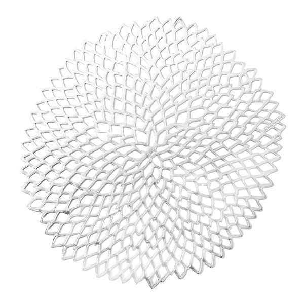 チルウィッチ Chilewich Dahlia ランチョンマット Silver 36×39cm ラウンド 100142-001