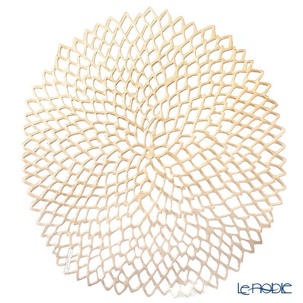 チルウィッチ Chilewich Dahlia ランチョンマット Champagne 36×39cm ラウンド 100142-011