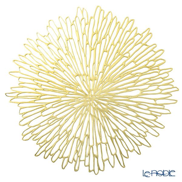 チルウィッチ Chilewich Bloom ランチョンマット Gilded 39×40cm ラウンド 100573-001