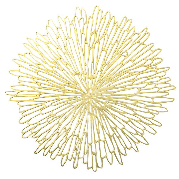 チルウィッチ Chilewich Bloom ランチョンマット Gilded 39×40cm ラウンド 100573-001