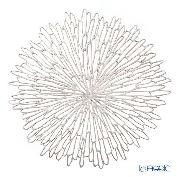 チルウィッチ Chilewich Bloom ランチョンマット Gunmetal 39×40cm ラウンド 100573-002