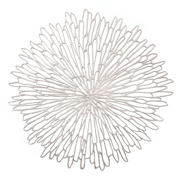 チルウィッチ Chilewich Bloom ランチョンマット Gunmetal 39×40cm ラウンド 100573-002