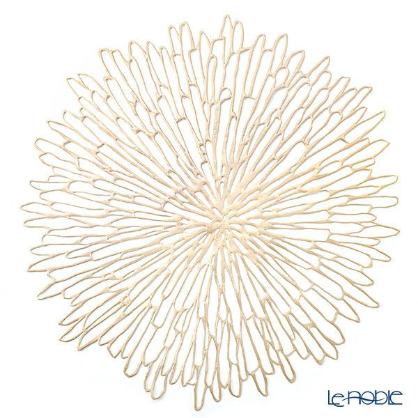 チルウィッチ Chilewich Bloom ランチョンマット Champagne 39×40cm ラウンド 100573-003