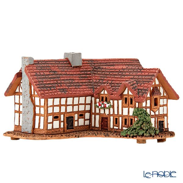 北欧リトアニア製陶器 ミデーネ MIDENE ミニチュアハウス 香台付 イギリス シェイクスピアの生家 R233