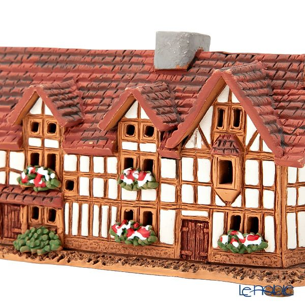 北欧リトアニア製陶器 ミデーネ MIDENE ミニチュアハウス 香台付 イギリス シェイクスピアの生家 R233