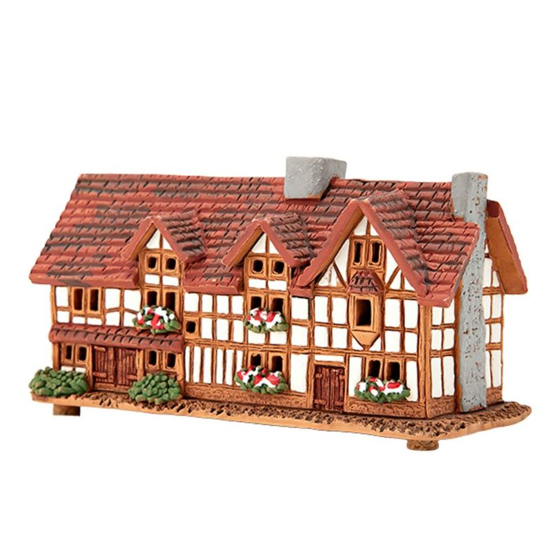 北欧リトアニア製陶器 ミデーネ MIDENE ミニチュアハウス 香台付