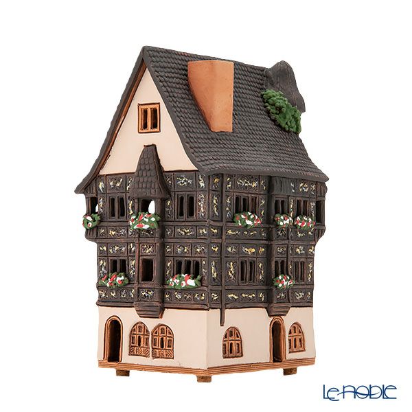 北欧リトアニア製陶器 ミデーネ MIDENE ミニチュアハウス 煙突＆香台付 フランス コルマール プフィスター館 B245AR