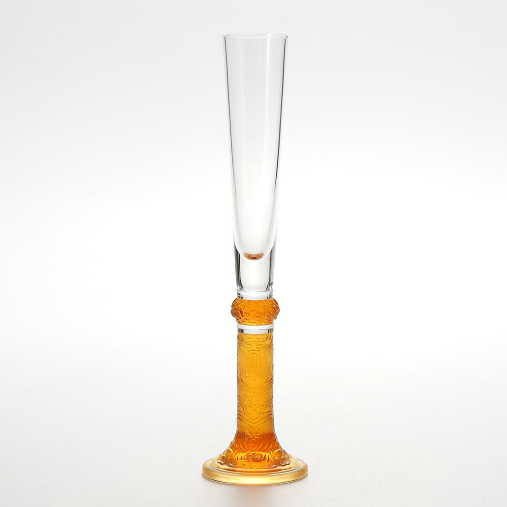 琉璃工房 LIULI LIVING シャンパングラス アンバー 窈窕 VTG002.ADNAA