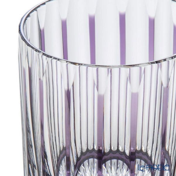 切子工房 昌榮 天満切子 十八縞 ロックグラス 紫