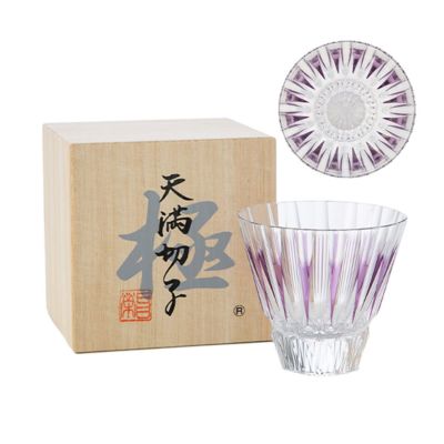 復元薩摩切子 猪口A／1105 八角籠目 緑 | ブランド洋食器専門店ル