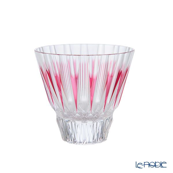 切子工房 昌榮 天満切子 環 半合ぐい呑み 金赤