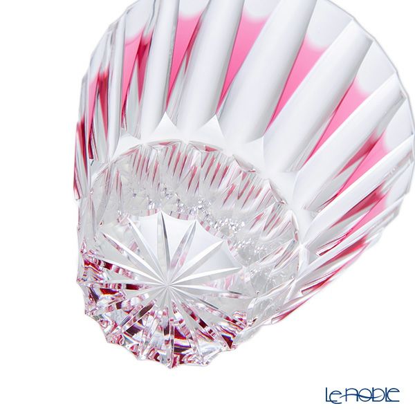 切子工房 昌榮 天満切子 環 半合ぐい呑み 金赤