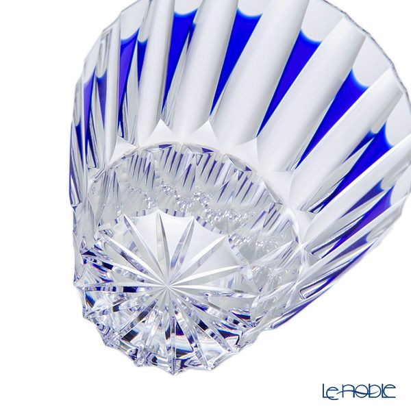 切子工房 昌榮 天満切子 環 半合ぐい呑み 青