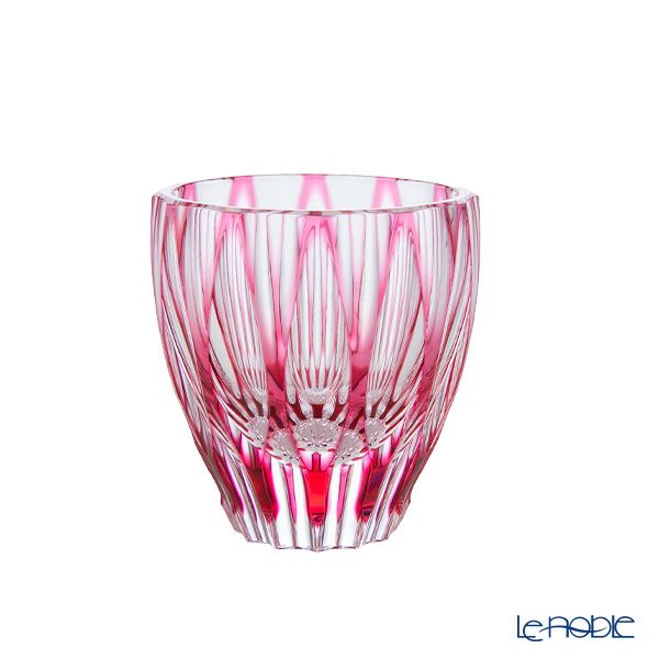 切子工房 昌榮 天満切子 菊花 ぐい呑み 樽 金赤