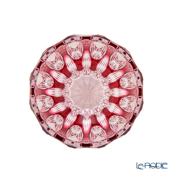 切子工房 昌榮 天満切子 菊花 ぐい呑み 樽 金赤