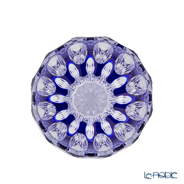 切子工房 昌榮 天満切子 菊花 ぐい呑み 樽 青