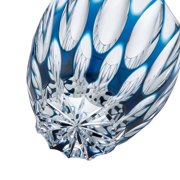 切子工房 昌榮 天満切子 菊花 ぐい呑み 樽 正倉院ブルー